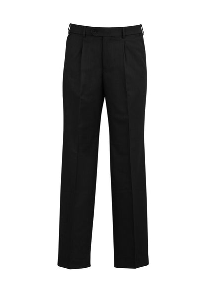 Biz Collection Mens Classic Pleat Pant - Black