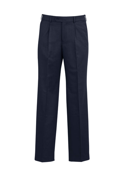 Biz Collection Mens Classic Pleat Pant - Navy