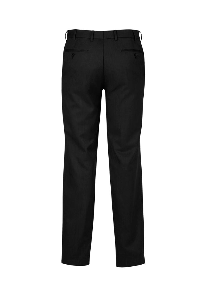 Biz Collection Mens Classic Flat Pant - Black