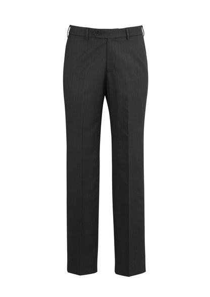 Biz Collection Mens Classic Flat Pant - Charcoal Marle