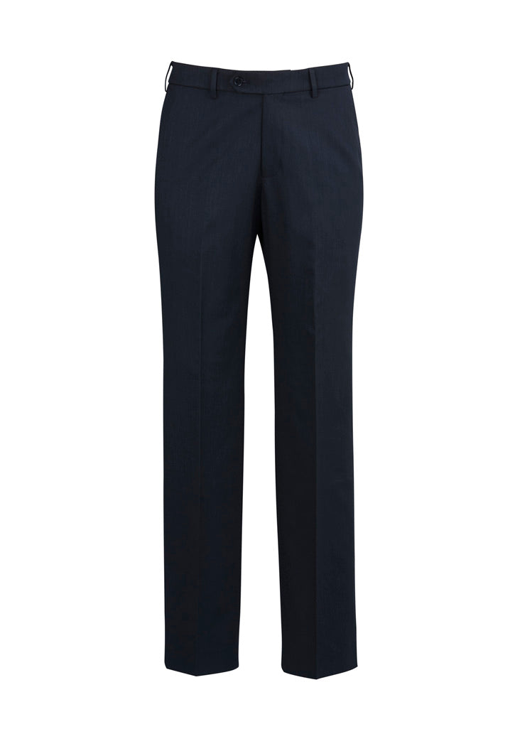 Biz Collection Mens Classic Flat Pant - Navy