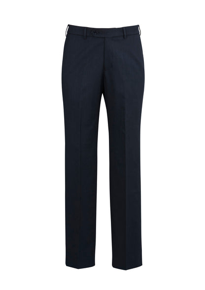 Biz Collection Mens Classic Flat Pant - Navy