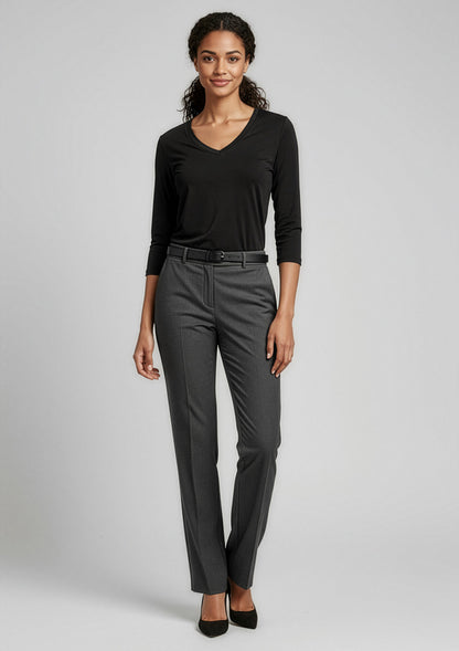 Biz Collection Womens Classic Pant - Charcoal Marle