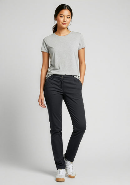 Biz Collection Womens Lawson Chino Pant - Black