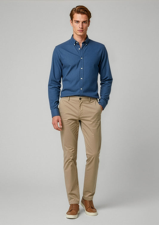 Biz Collection Mens Lawson Chino Pant - Dark Stone