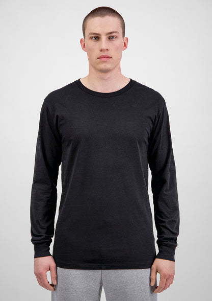 Good Mates Mens Basis Long Sleeve Tee - Black