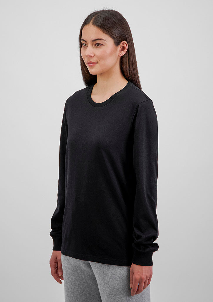 Good Mates Womens Basis Long Sleeve Tee - Black