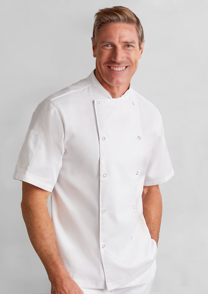 Mens Zest Short Sleeve Chef Jacket CH232MS