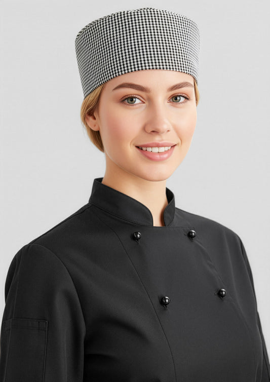 Biz Collection Chef Jacket Button - Black