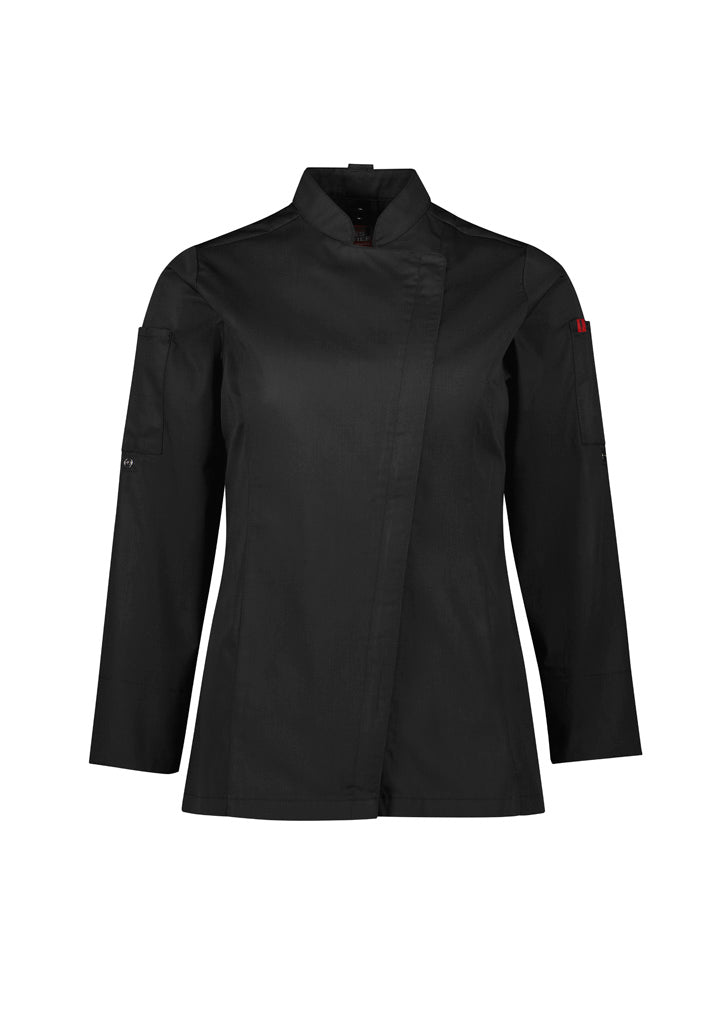 Biz Collection Womens Alfresco Long Sleeve Chef Jacket - White