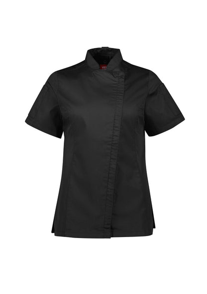Biz Collection Womens Alfresco Short Sleeve Chef Jacket - White