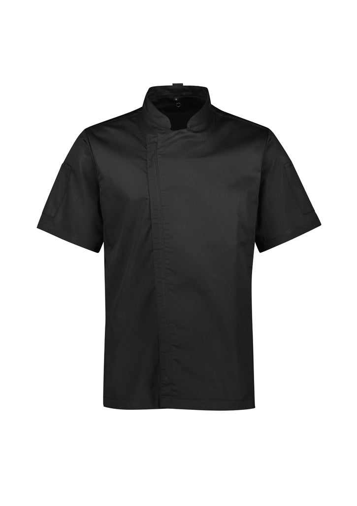 Biz Collection Mens Alfresco Short Sleeve Chef Jacket - White