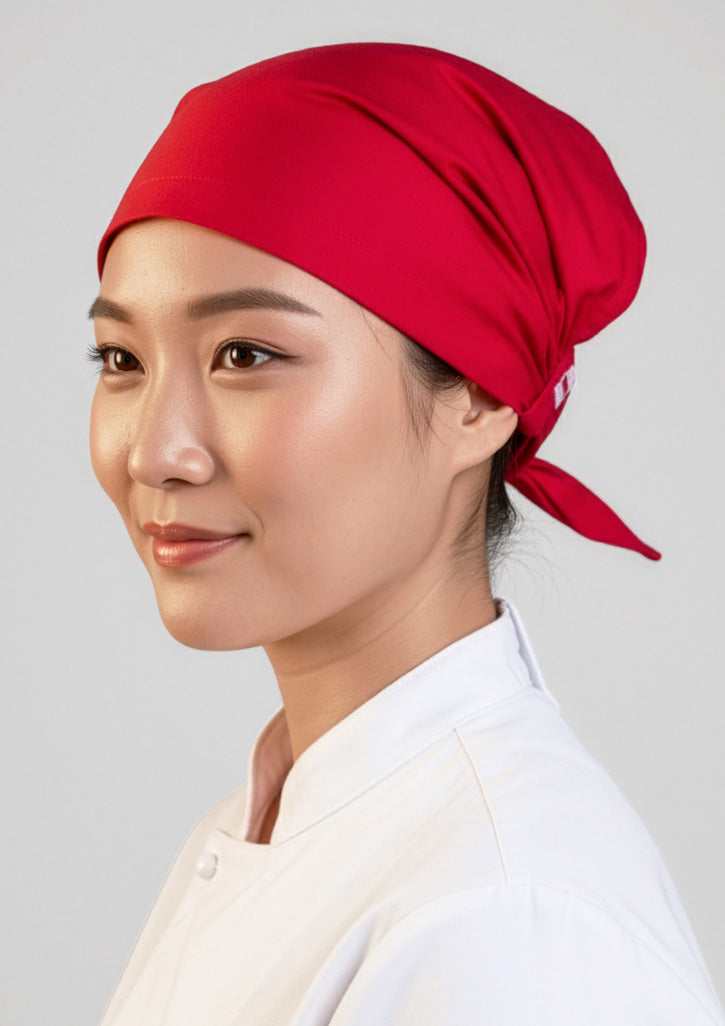 Biz Collection Twist Chef Bandana - Red