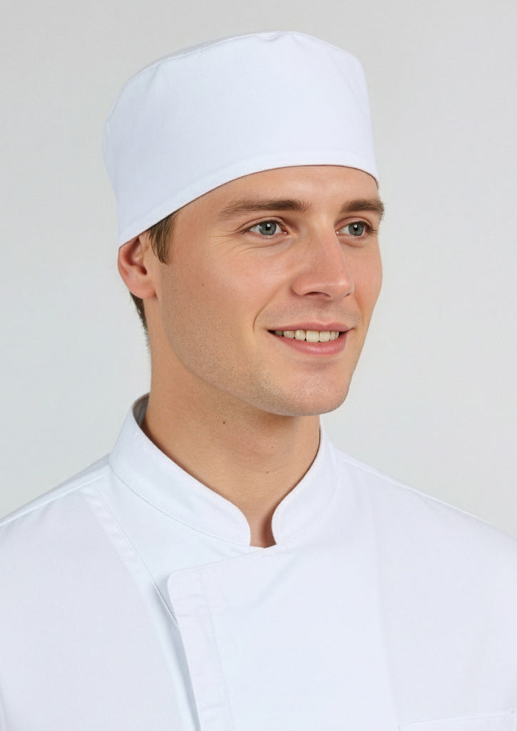 Biz Collection Mesh Flat Top Hat - White
