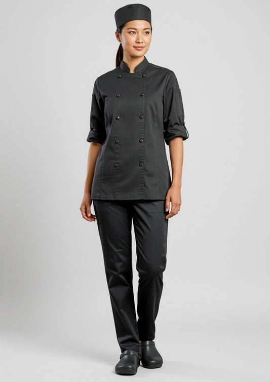 Biz Collection Womens Saffron Chef Flex Pant - Black