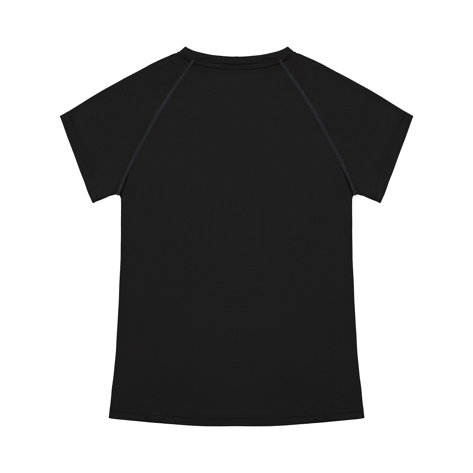 Black t-shirt on a white background
