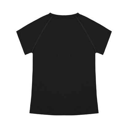 Black t-shirt on a white background