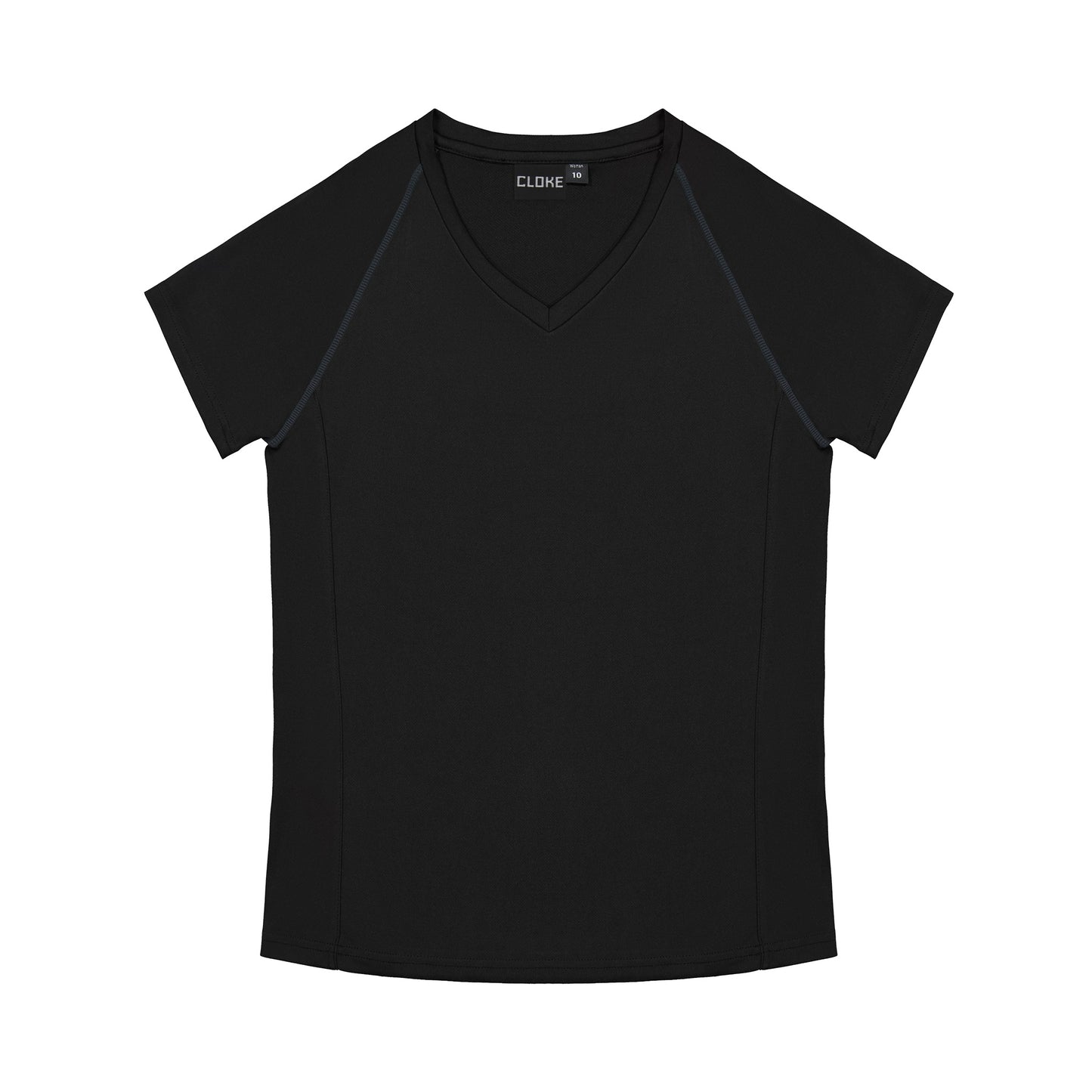 Black t-shirt on a white background