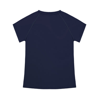 Navy blue t-shirt on a white background