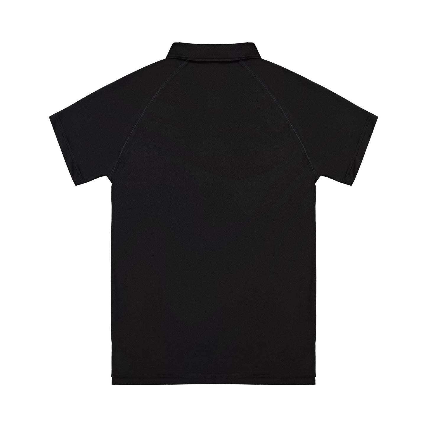 Black polo shirt on a white background