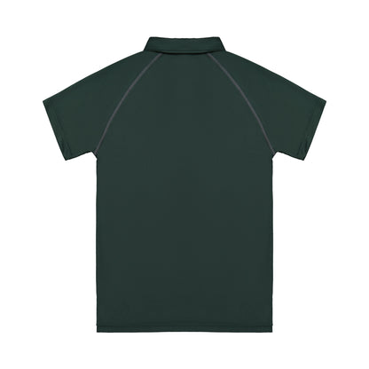 Green polo shirt on a white background