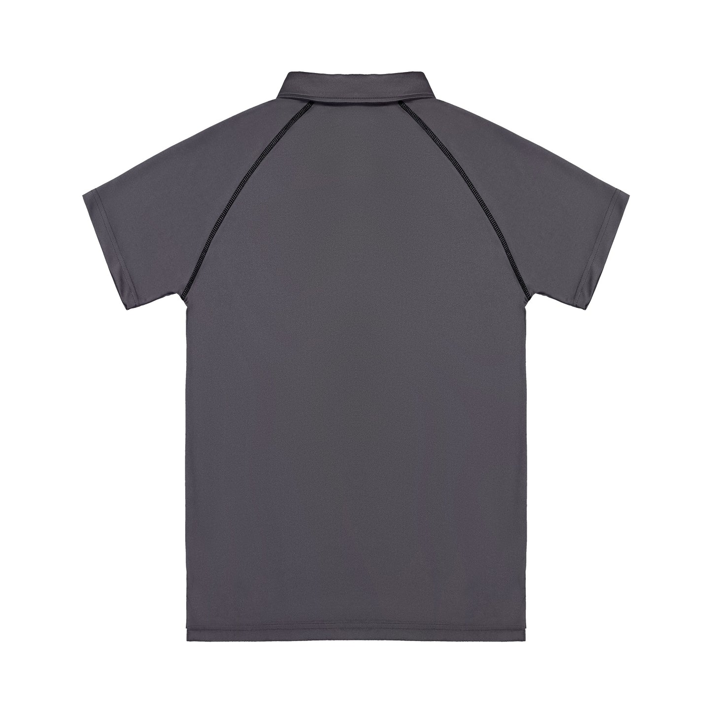 Gray polo shirt on a white background