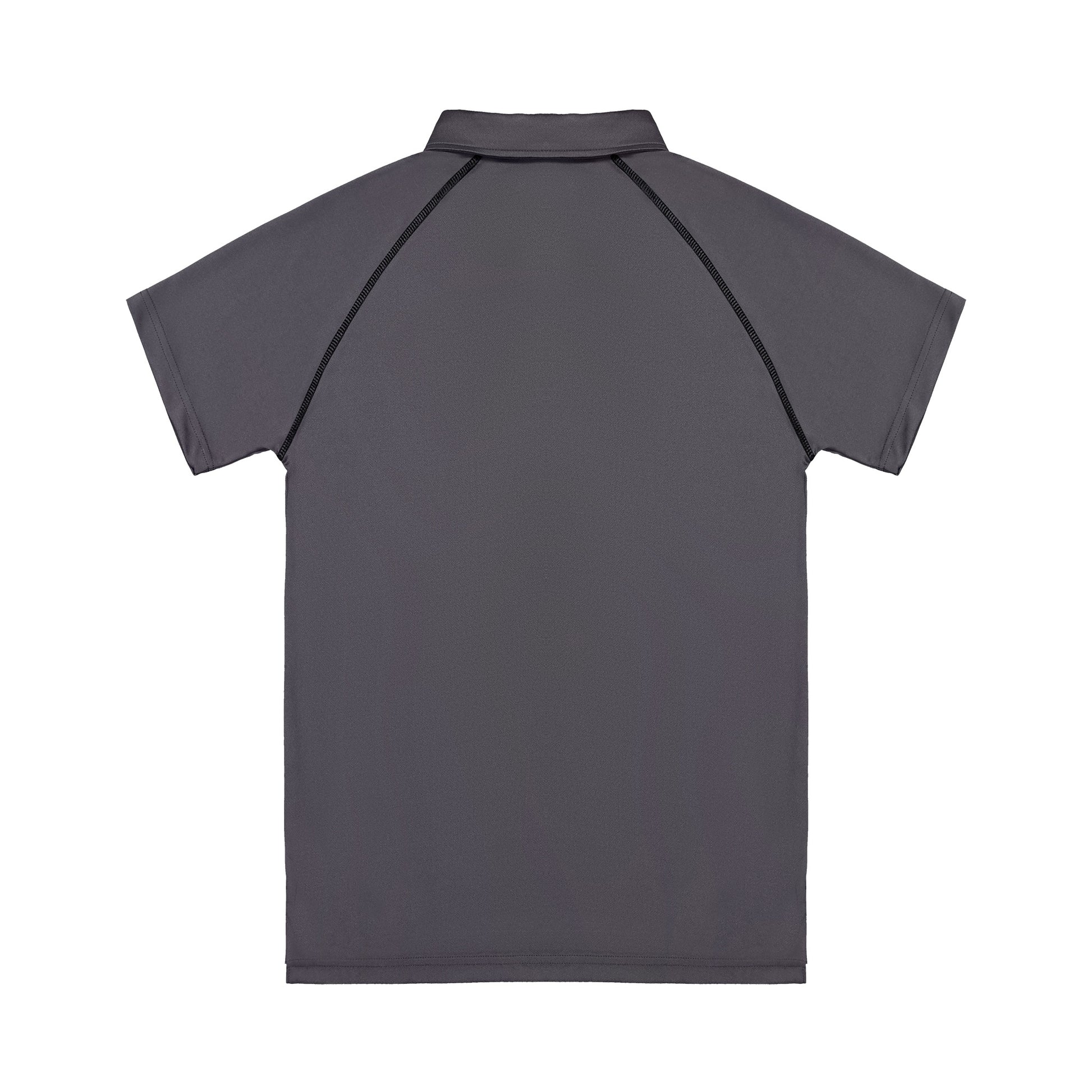 Gray polo shirt on a white background