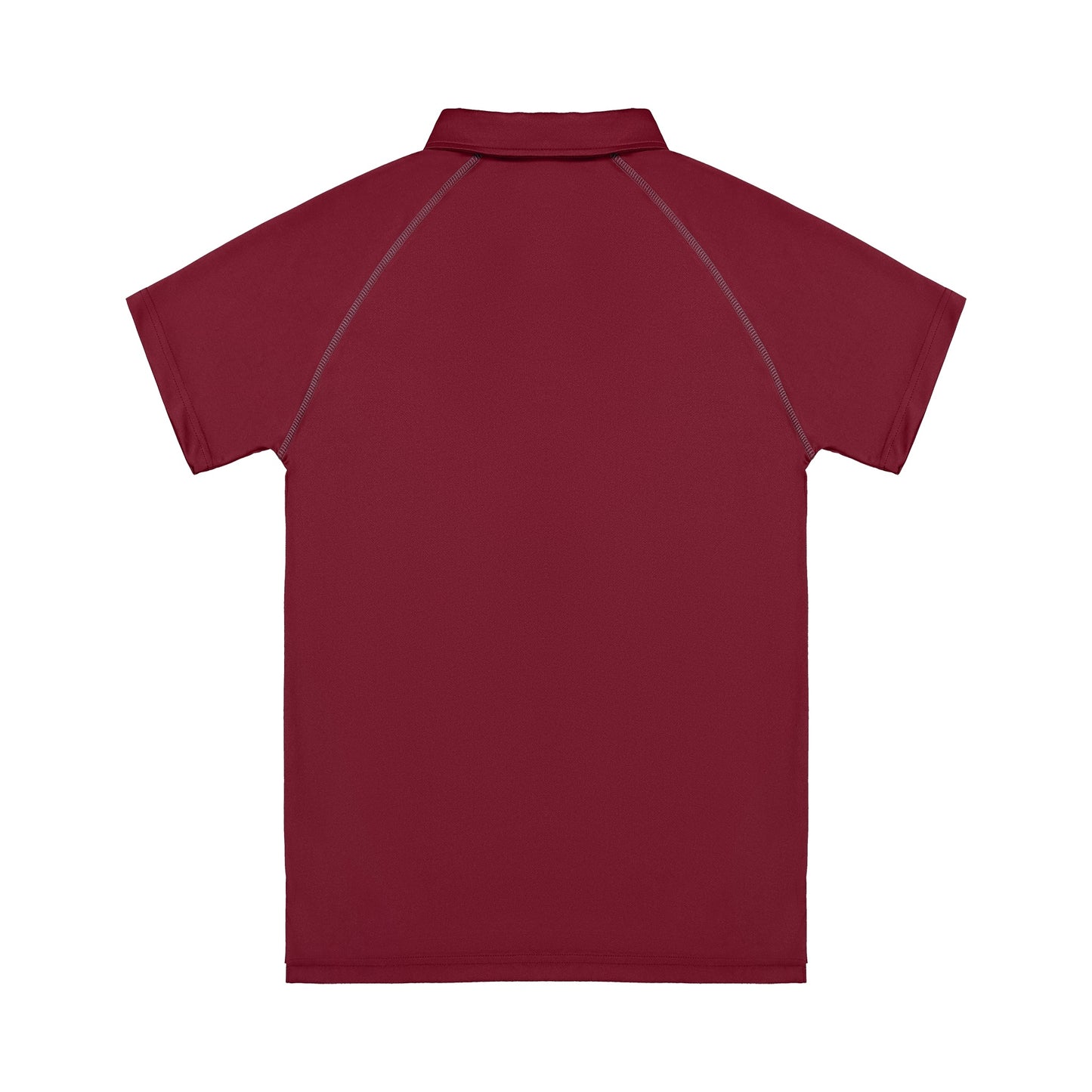 Maroon polo shirt on a white background