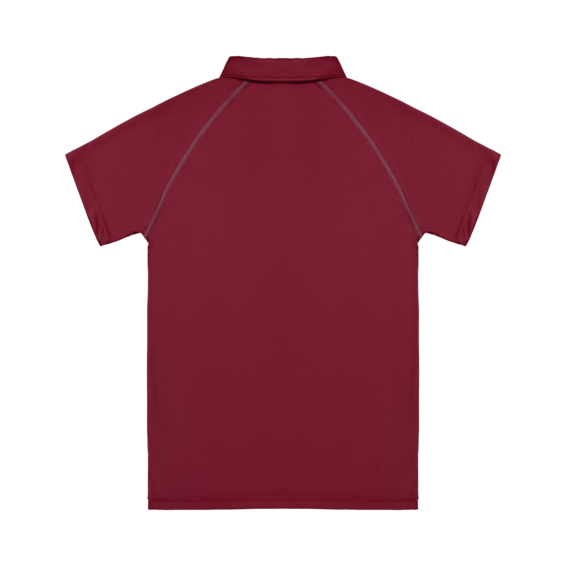 Maroon polo shirt on a white background