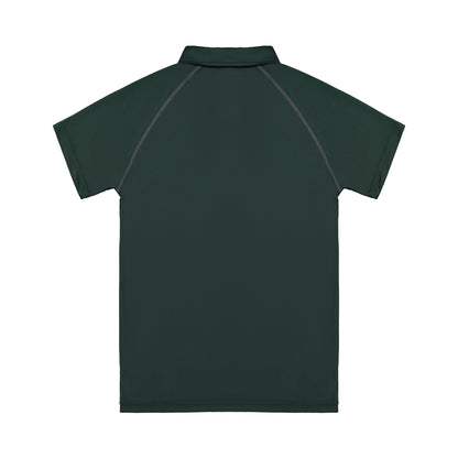 Green polo shirt on a white background