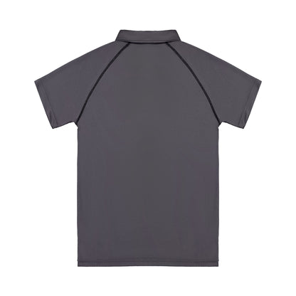 Gray polo shirt on a white background