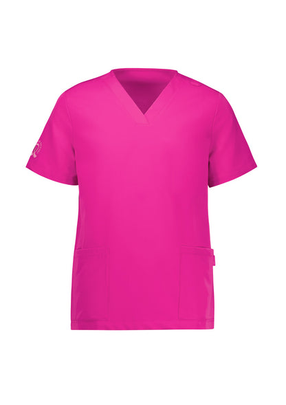 Womens Pink V-Neck Scrub Top CST245LS