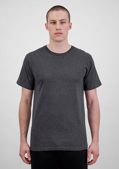Good Mates Mens Basis Short Sleeve Tee - Charcoal Marle