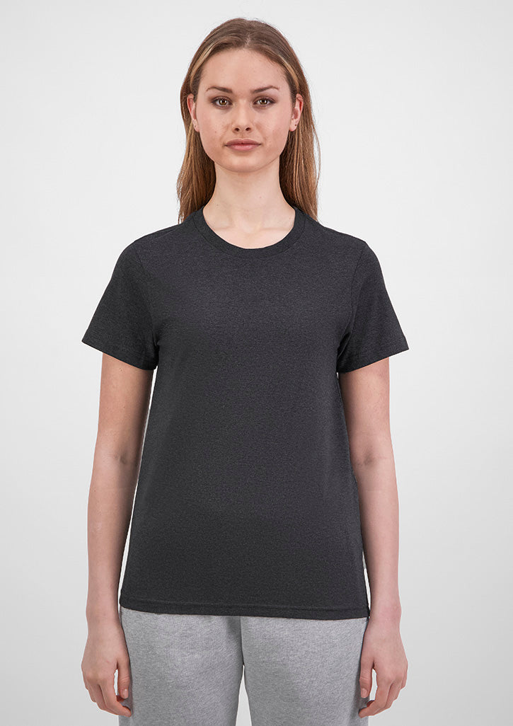Good Mates Womens Basis Short Sleeve Tee - Charcoal Marle