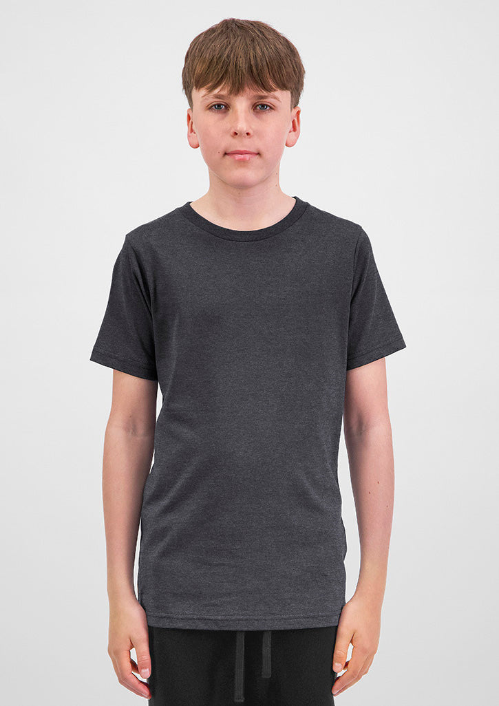 Good Mates Youth Basis Short Sleeve Tee - Charcoal Marle