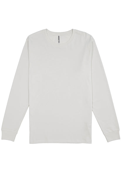 Good Mates Mens Basis Long Sleeve Tee - Ecru