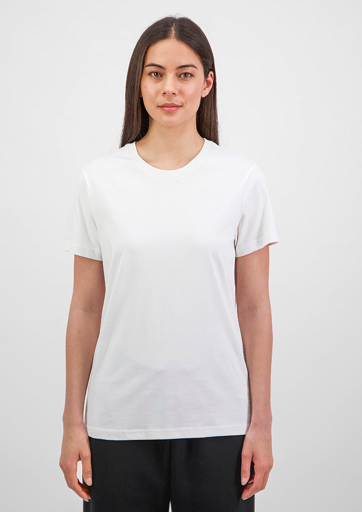 Good Mates Womens Basis Short Sleeve Tee - Ecru