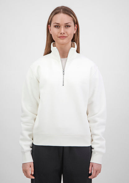 Good Mates Womens Everyday 1/4 Zip - Ecru