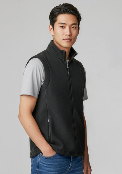 Biz Collection Mens Plain Vest - Black