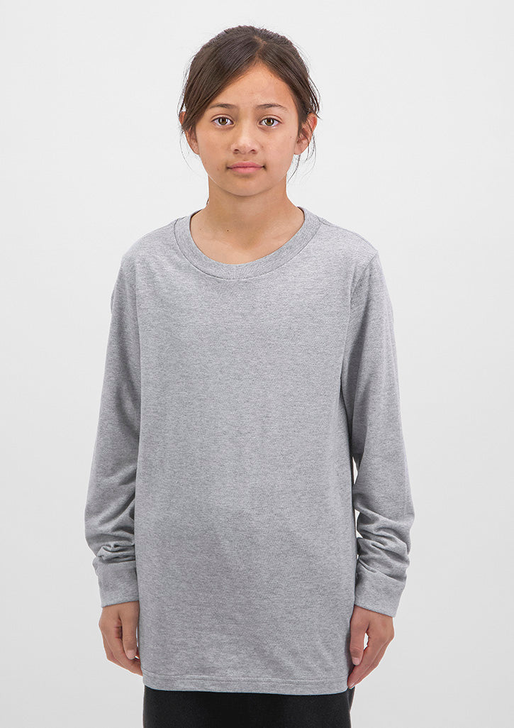 Good Mates Kids Basis Long Sleeve Tee - Grey Marle