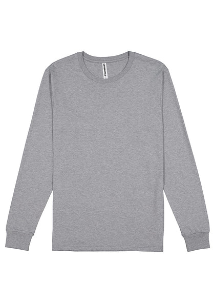 Good Mates Mens Basis Long Sleeve Tee - Grey Marle