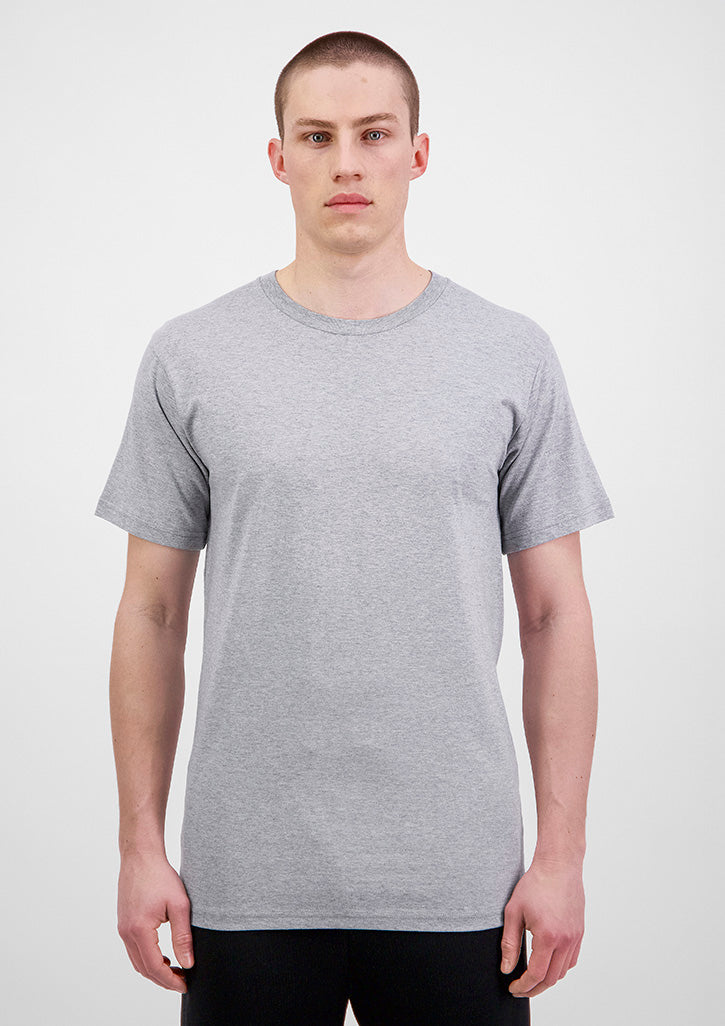 Good Mates Mens Basis Short Sleeve Tee - Grey Marle