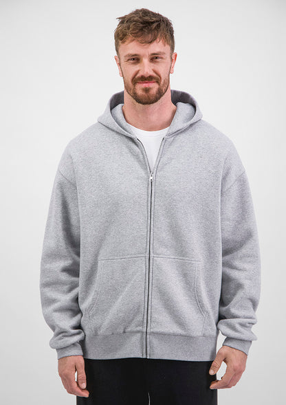 Good Mates Mens Everyday Zip Hoodie - Grey Marle