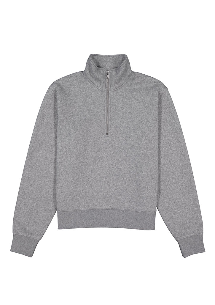Good Mates Womens Everyday 1/4 Zip - Grey Marle