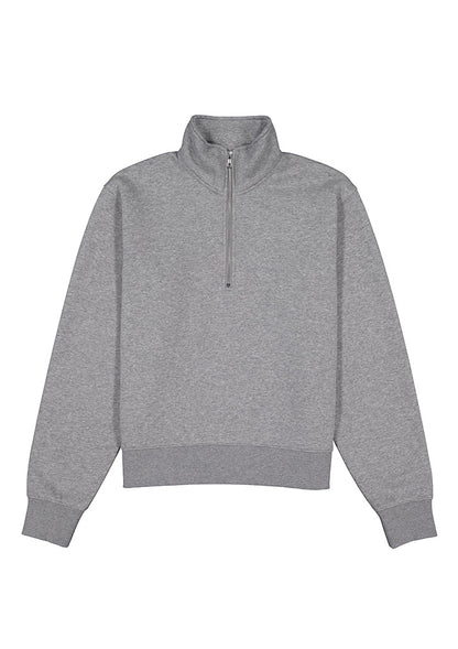 Good Mates Womens Everyday 1/4 Zip - Grey Marle