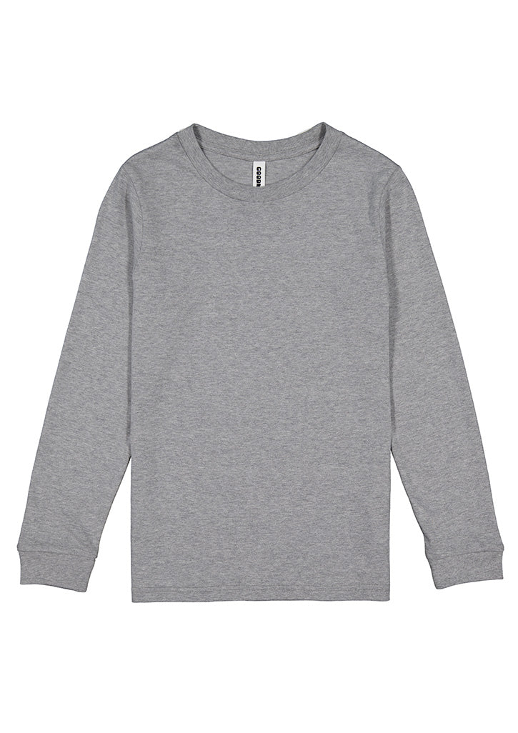 Good Mates Youth Basis Long Sleeve Tee - Grey Marle