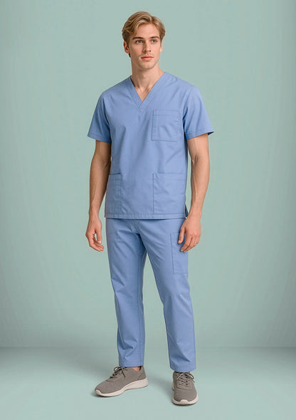 Biz Collection Unisex Classic  Scrub Pant - Mid Blue