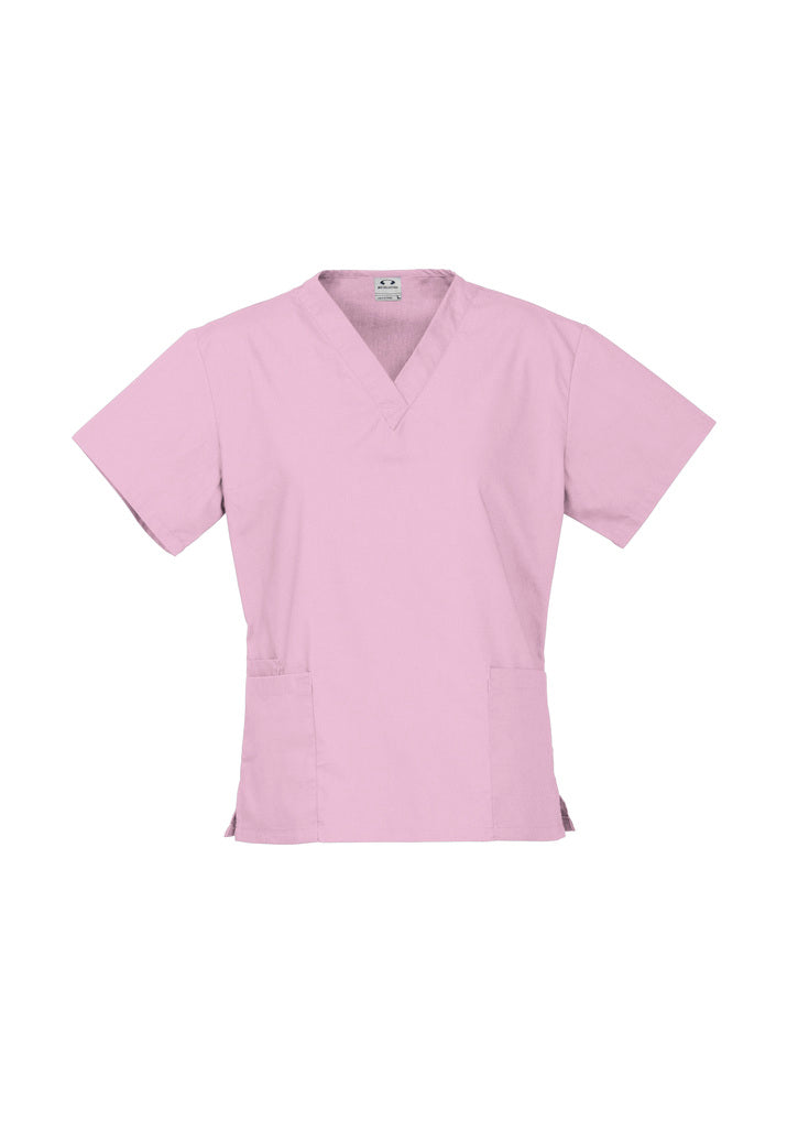Biz Collection Womens Classic Scrub Top - Pewter