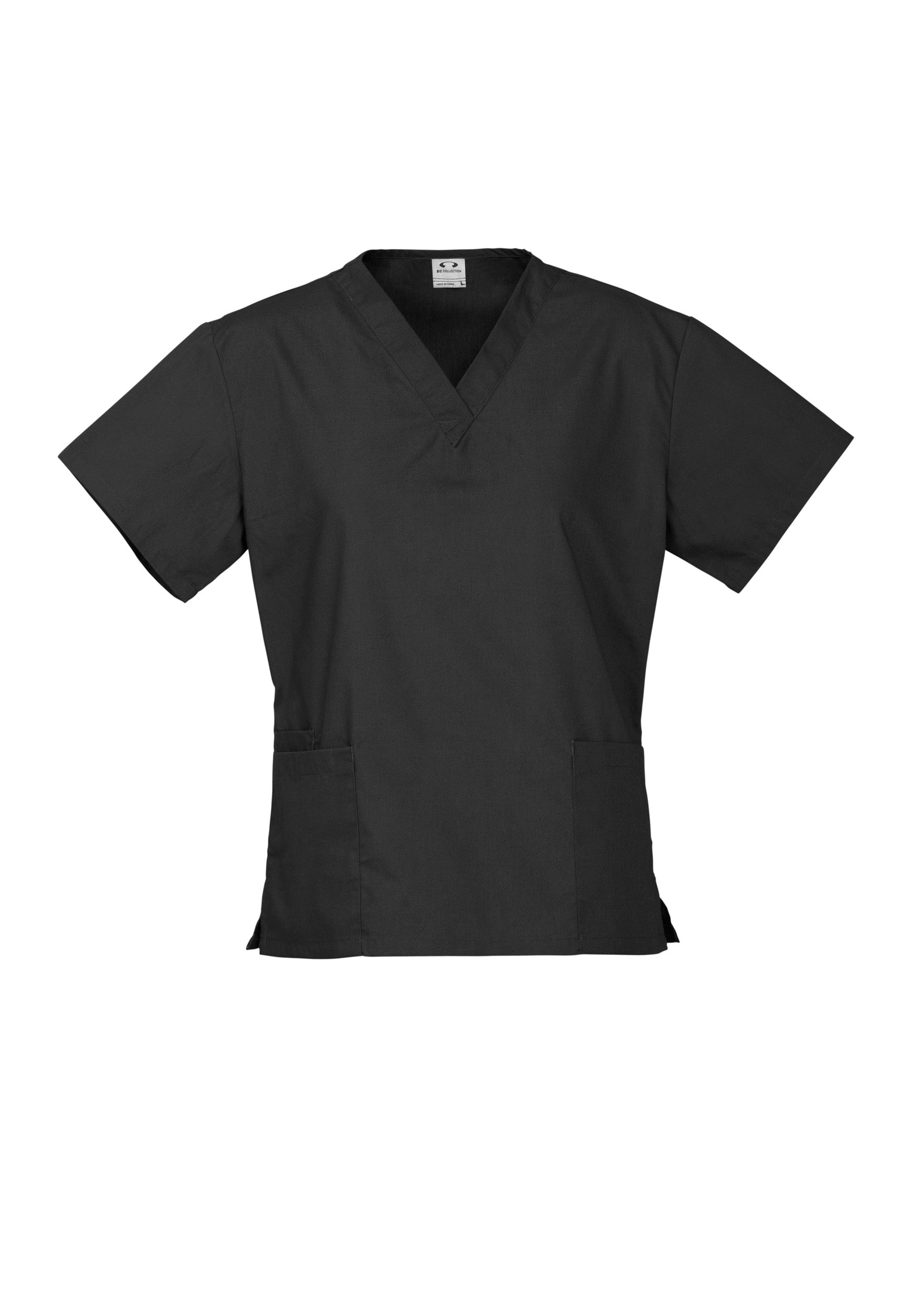 Biz Collection Womens Classic Scrub Top - Black
