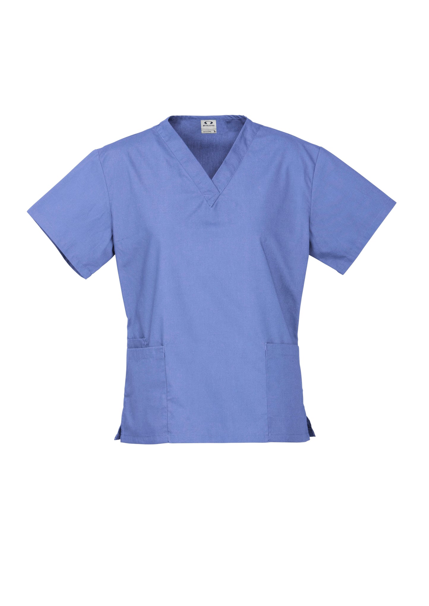 Biz Collection Womens Classic Scrub Top - Mid Blue